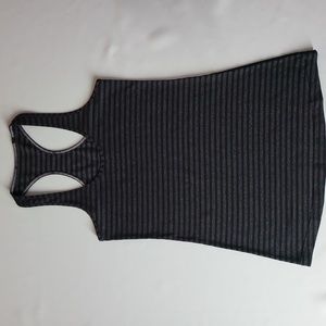 Lululemon Classic Racerback Tank Top Striped Black Gray